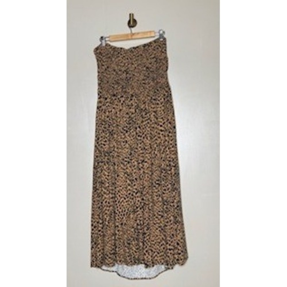Universal Thread Leopard Print Strapless Smocked … - image 5